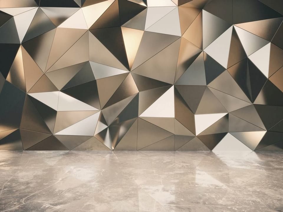 Fototapeta Geometryczna ściana z trójkątów