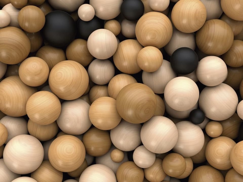 Fototapeta Drewniane kule w odcieniach brązu