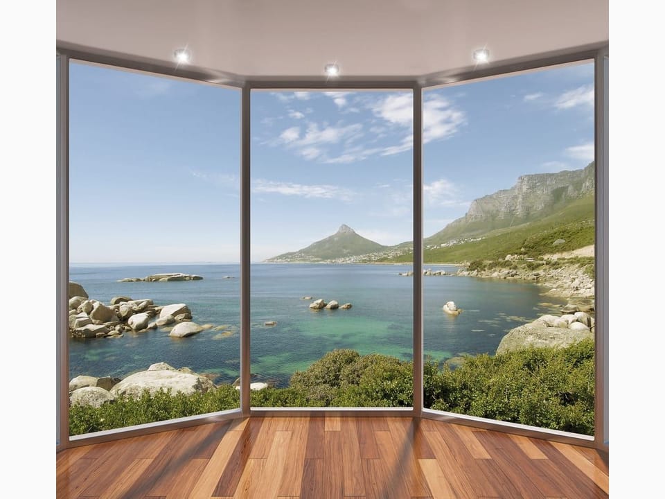 Fototapeta Widok na morze przez okno