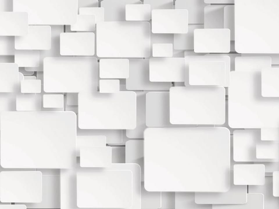 Fototapeta Biała kompozycja kwadratów 3D