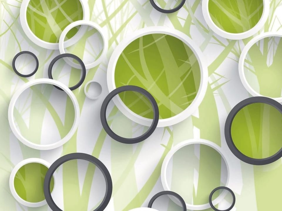 Fototapeta Okrągłe wzory z zielenią