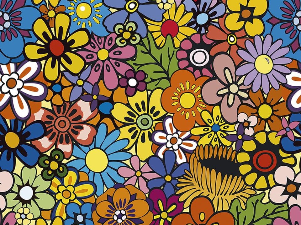 Fototapeta Kolorowy Wzór Kwiatowy