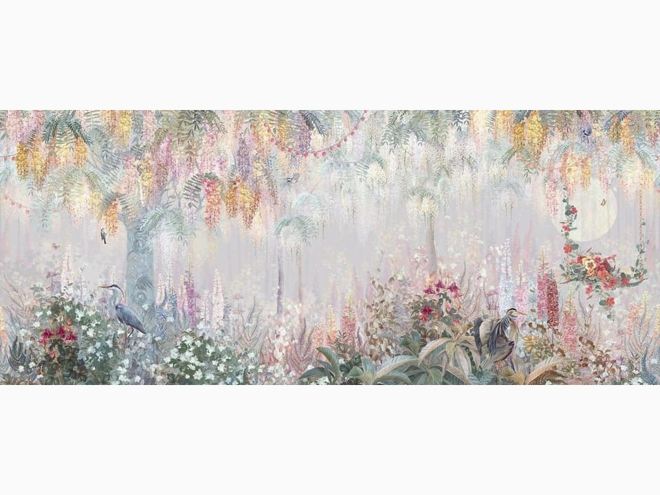 Fototapeta Murale kwiatowe z gęstą roślinnością