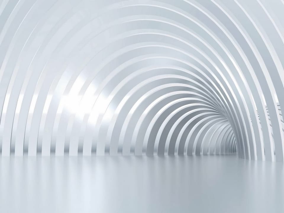 Fototapeta Biała struktura tunelu 3D na wymiar
