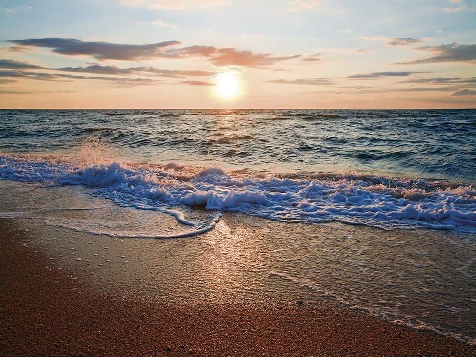 Fototapeta Zachód słońca nad morzem
