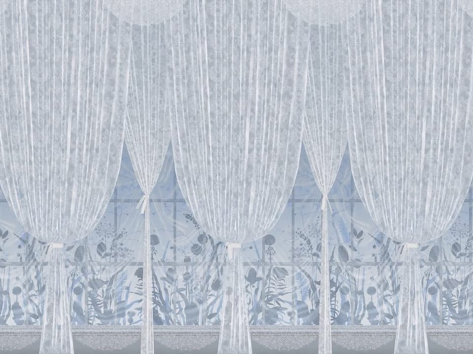 Fototapeta Firany z delikatnym wzorem