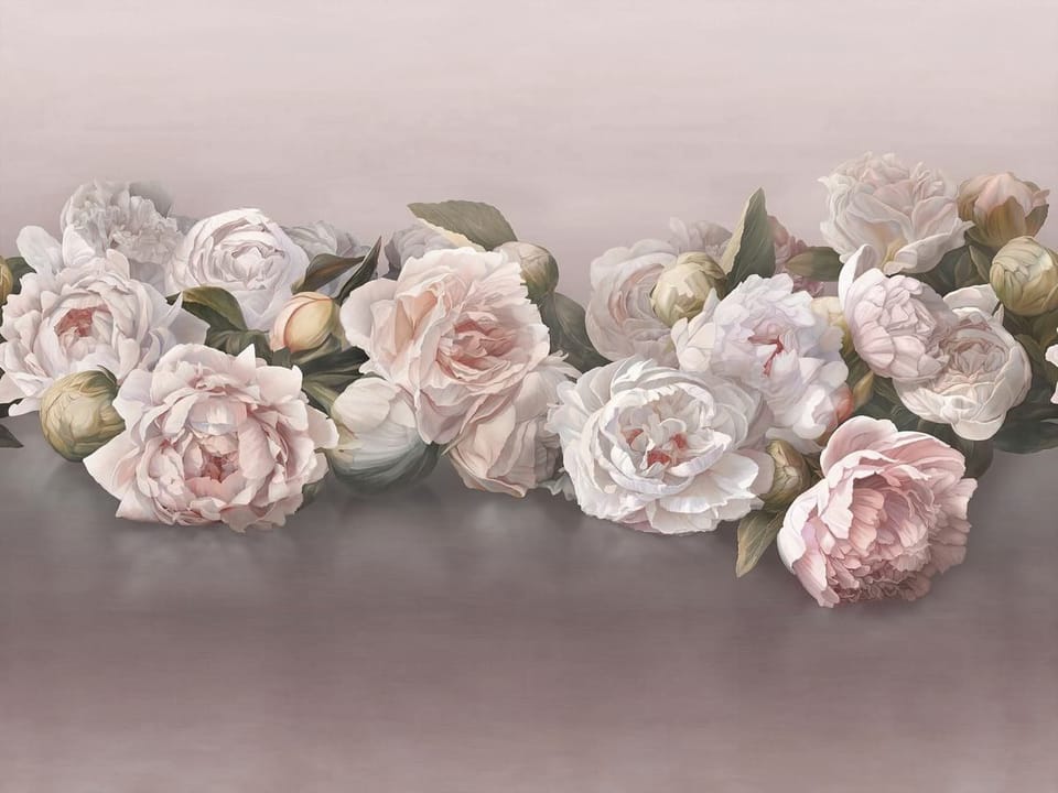 Fototapeta Bukiet różowych piwonii na tle