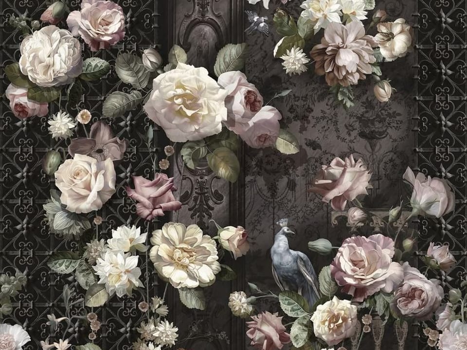 Fototapeta Kwiatowa Kompozycja na Ciemnym Tle