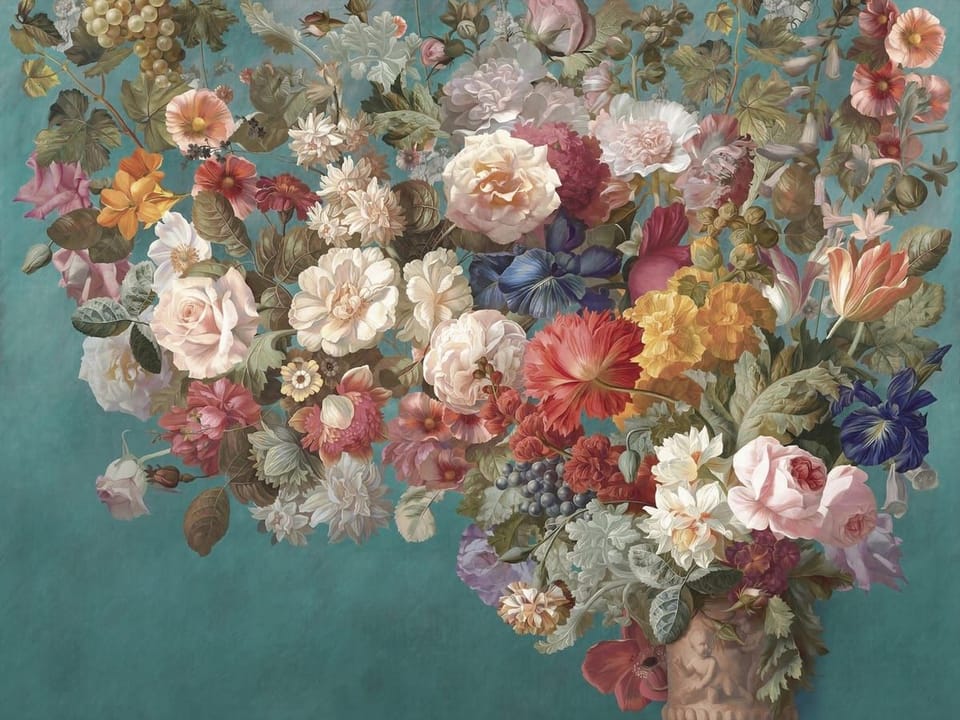 Fototapeta Bukiet Kwiatów w Ozdobnym Wazonie