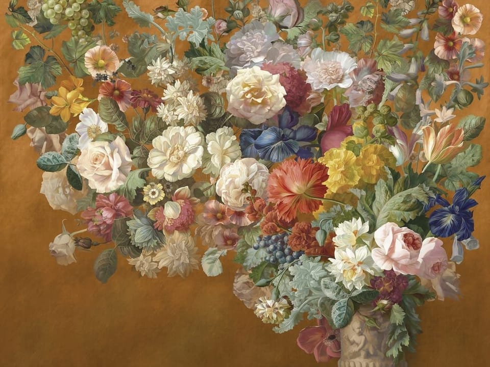 Fototapeta Bukiet kwiatów w ozdobnym wazonie