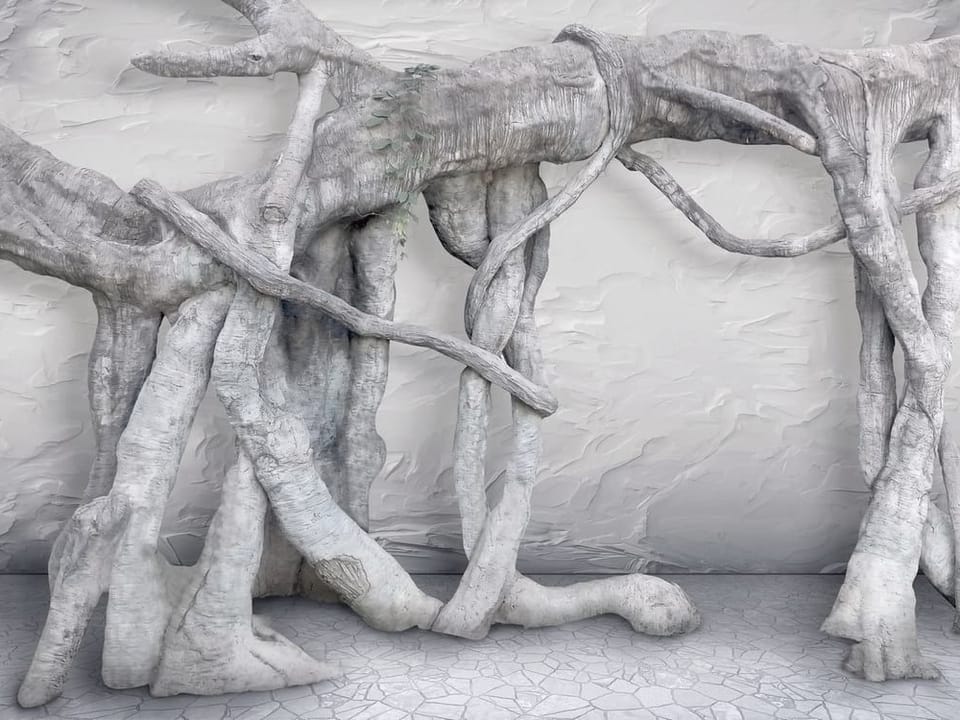 Fototapeta Splątane korzenie w 3D