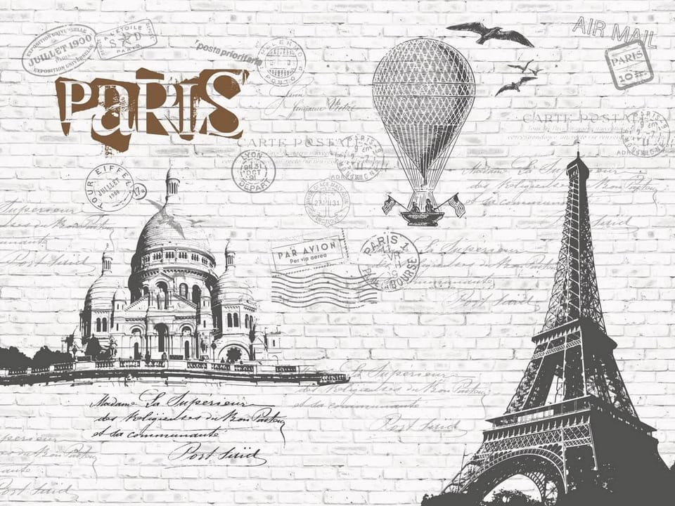 Fototapeta Paryska architektura z balonem