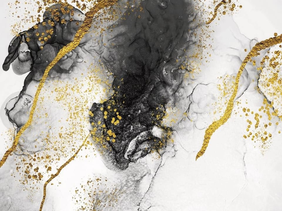 Fototapeta Abstrakcyjne wzory z czarnym i złotym