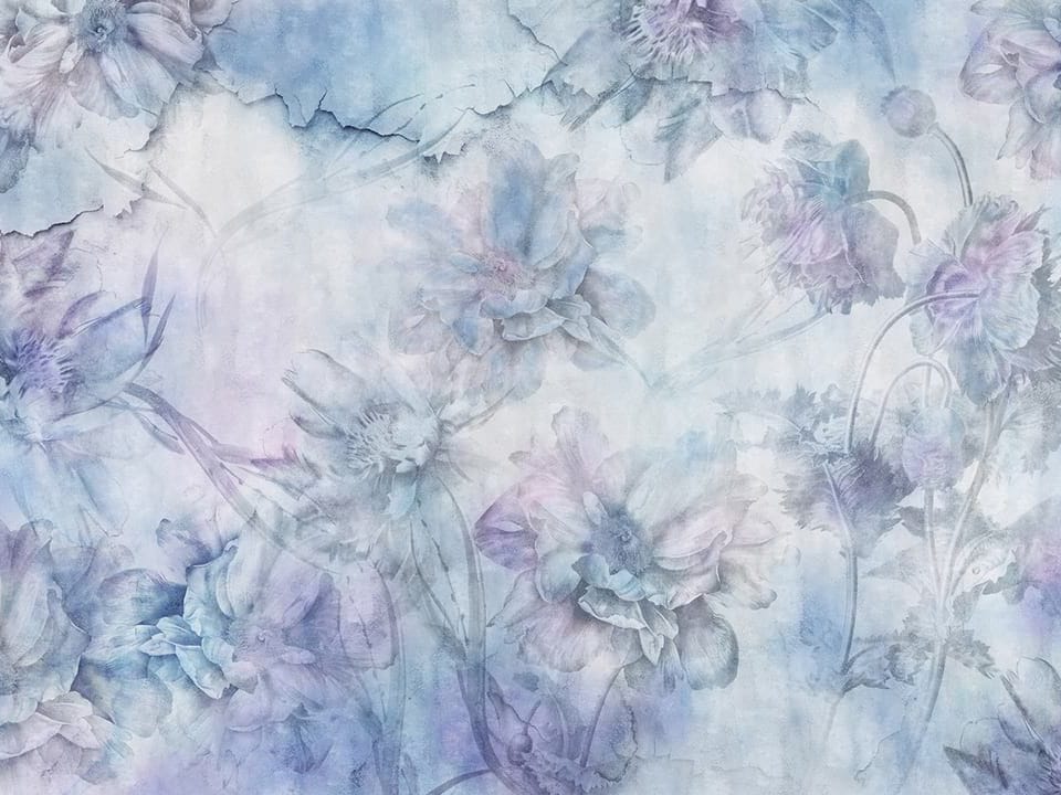 Fototapeta Delikatne kwiaty na jasnym tle