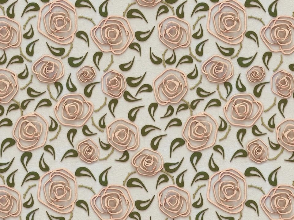 Fototapeta Różowe róże i zielone liście