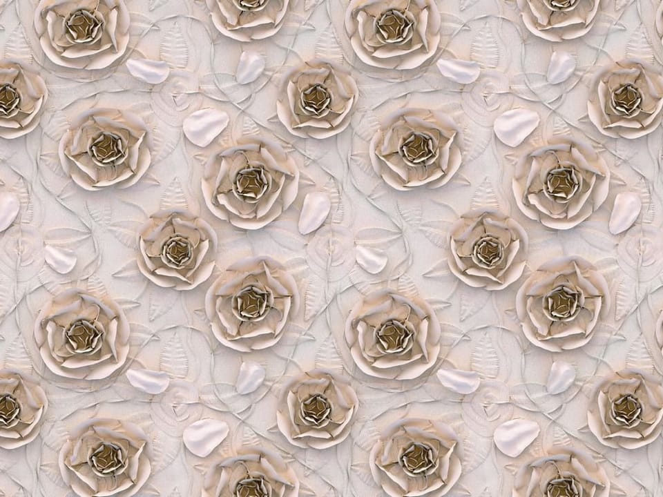 Fototapeta Róże na jasnym tle z delikatnym wzorem