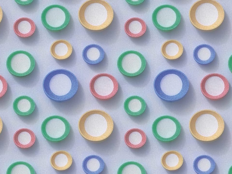 Fototapeta Kolorowe okręgi na białym tle