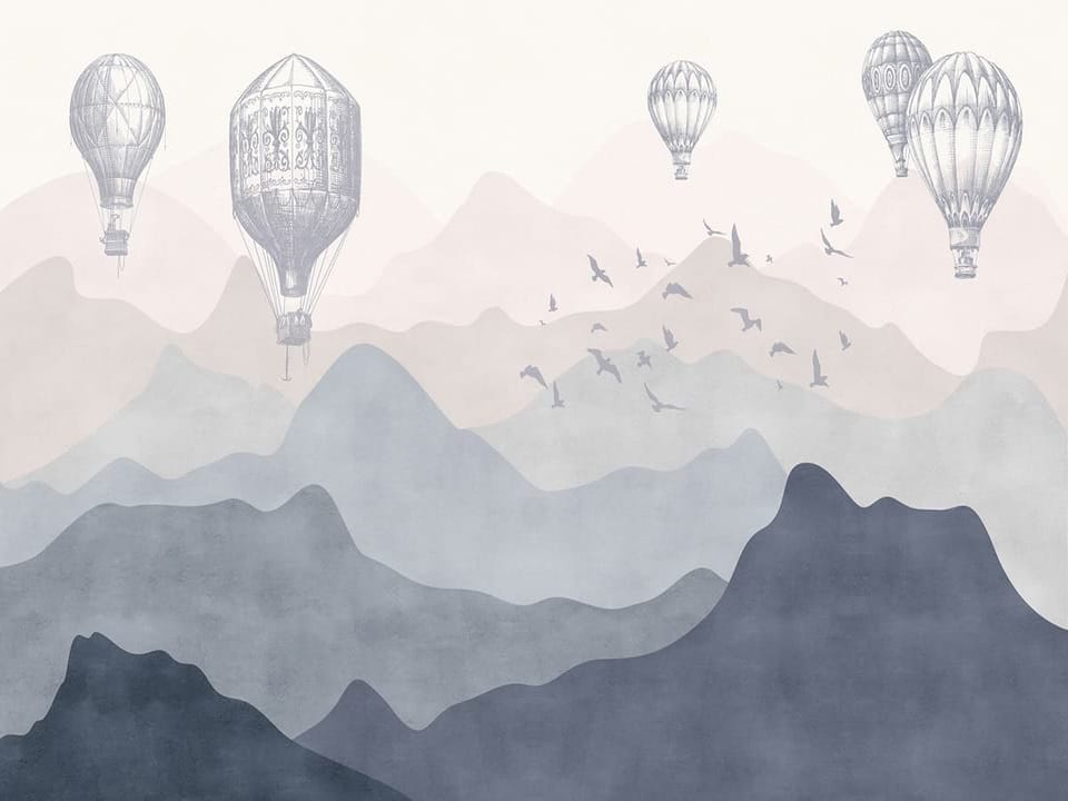 Fototapeta Balony nad górskimi pasmami