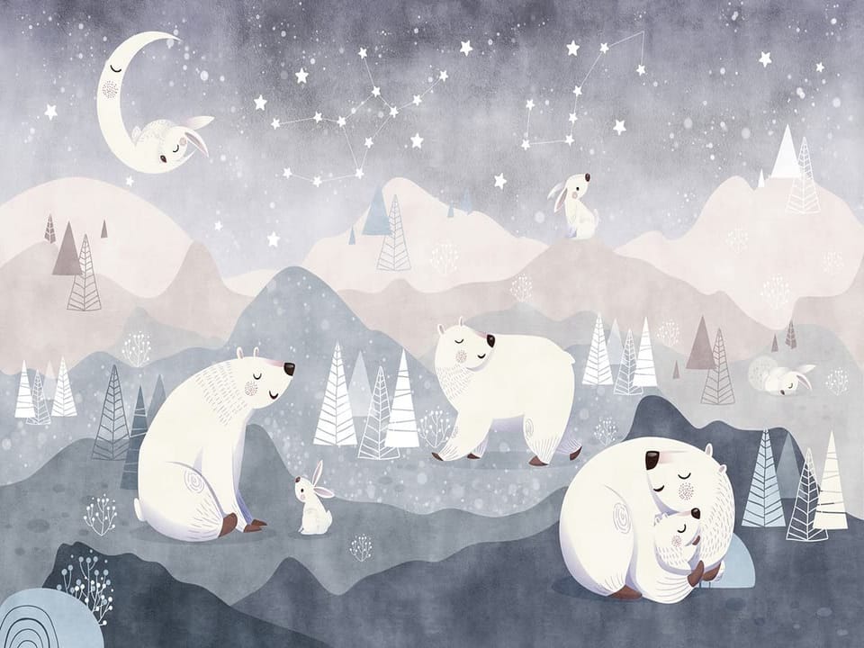 Fototapeta Niedźwiedzie polarne w górach