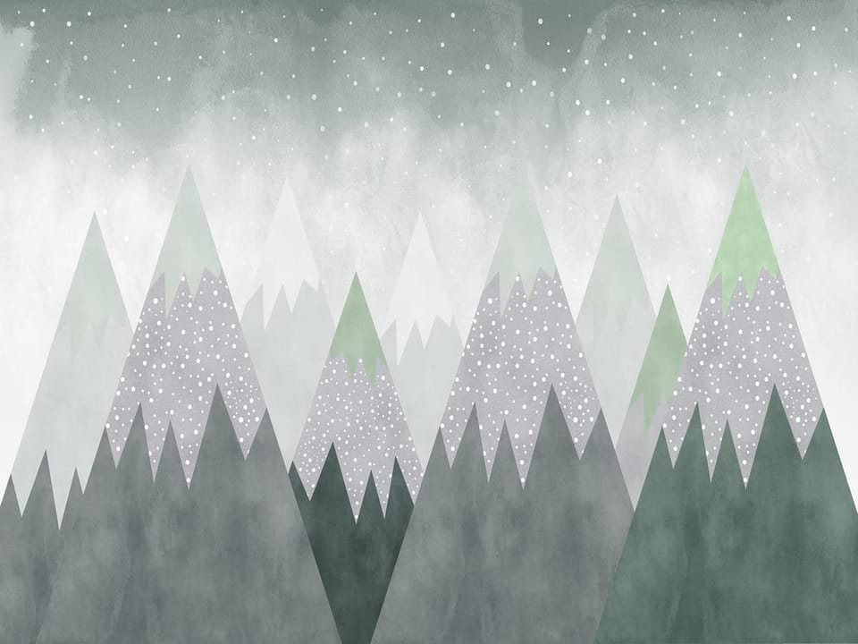 Fototapeta Góry dziecięce z zaśnieżonymi szczytami