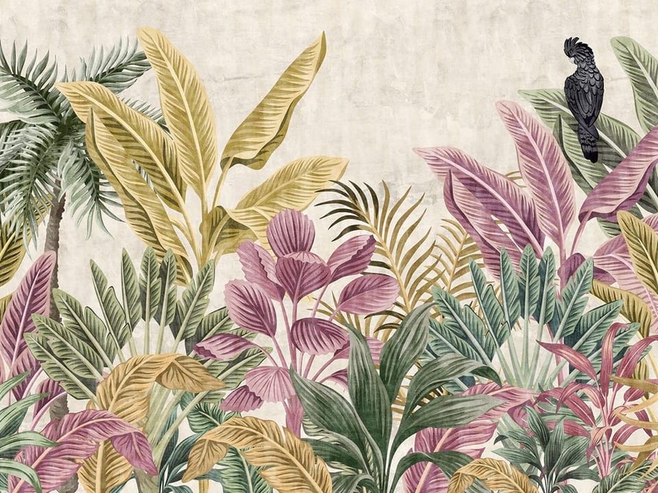 Fototapeta Tropikalne liście w kolorach natury