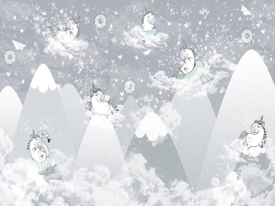 Fototapeta Jednorożce w chmurach