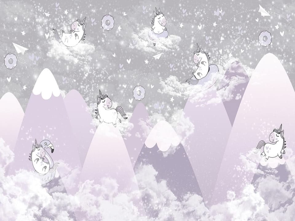 Fototapeta Jednorożce w chmurach