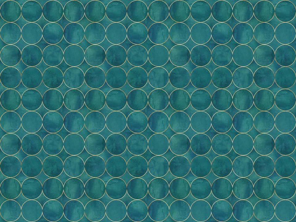 Fototapeta Niebieskie Okręgi na Geometrycznym Tle