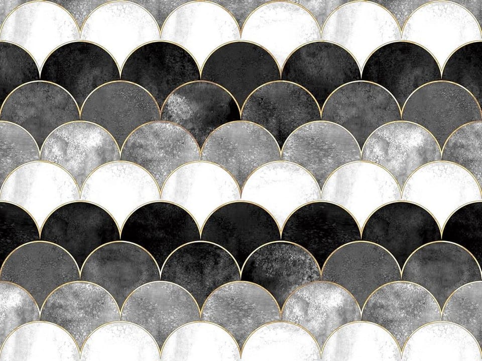 Fototapeta Elegancki wzór łuskowy w szarościach