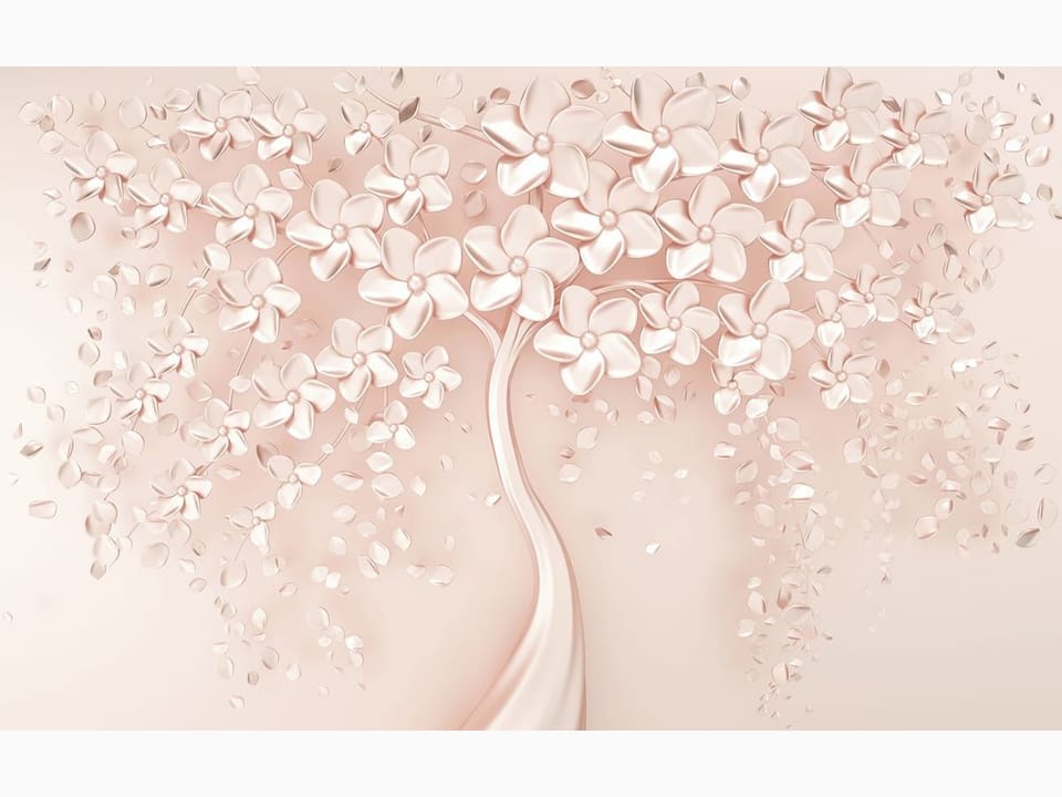 Fototapeta Drzewo z Kwiatami 3D