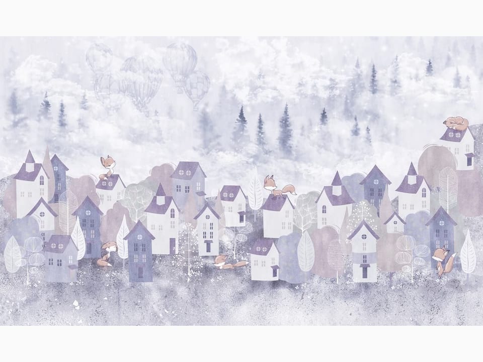 Fototapeta Małe miasteczko w lesie