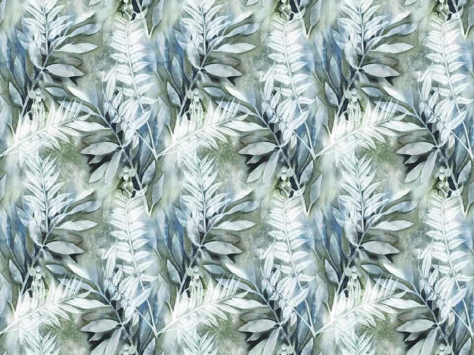 Fototapeta Liście w odcieniach zieleni i niebieskiego