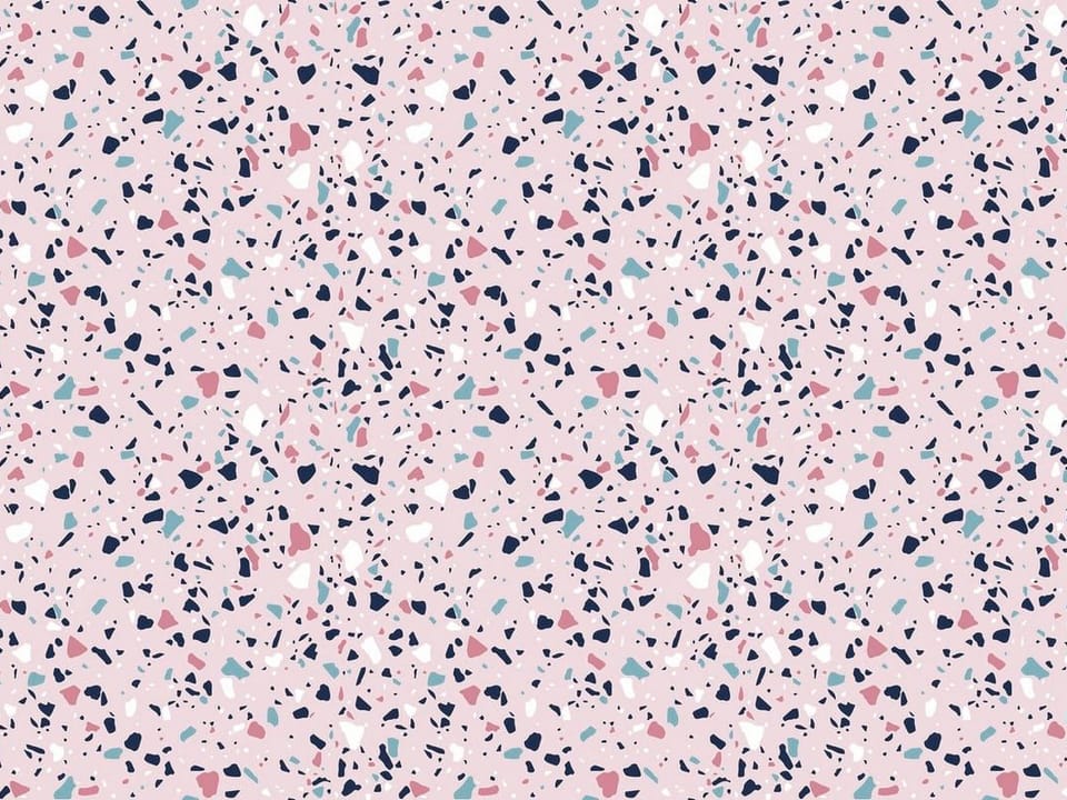 Fototapeta Kolorowe terrazzo na różowym tle