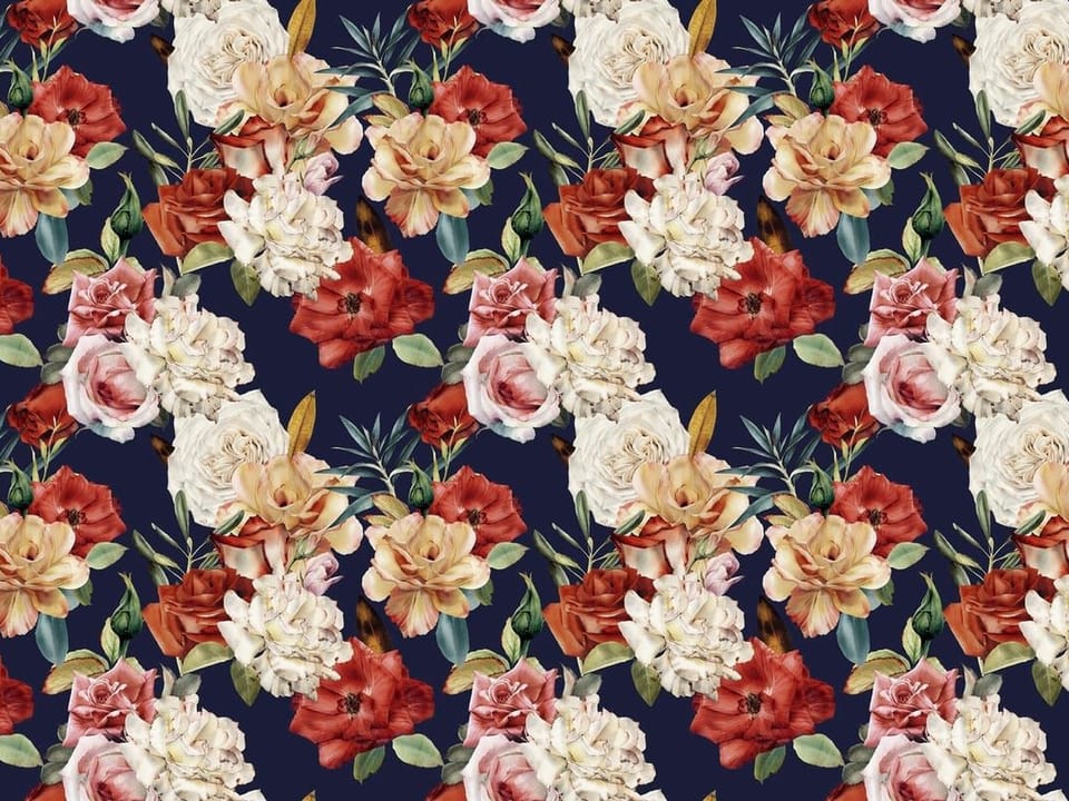 Fototapeta Kolorowe kwiaty na ciemnym tle