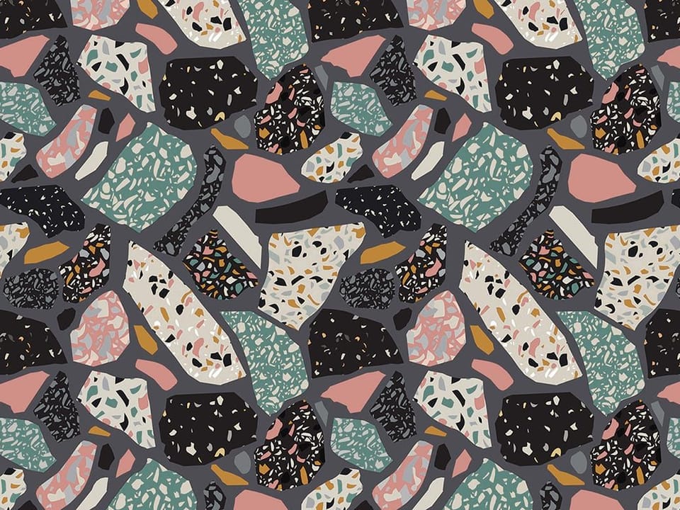 Fototapeta Kolorowe Terrazzo na Ciemnym Tle