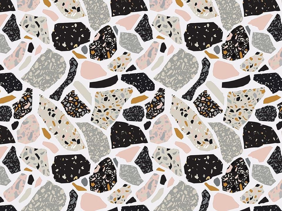 Fototapeta Kolorowe terrazzo na jasnym tle