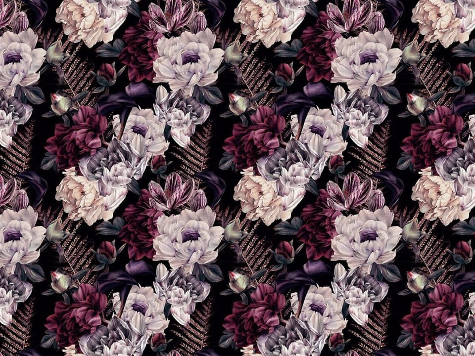 Fototapeta Kwiaty w ciemnej kolorystyce