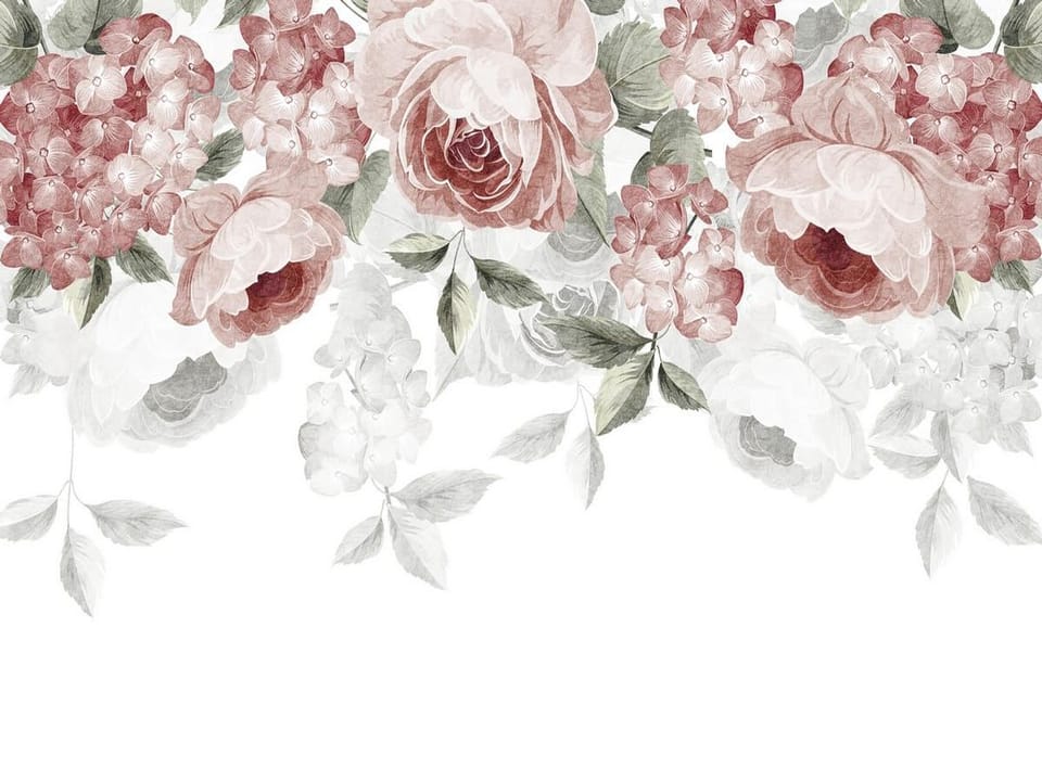 Fototapeta Kwiaty w odcieniach różu i bieli