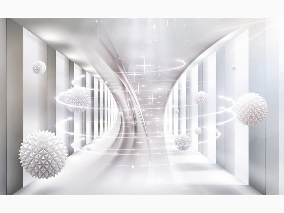 Fototapeta Biały futurystyczny korytarz
