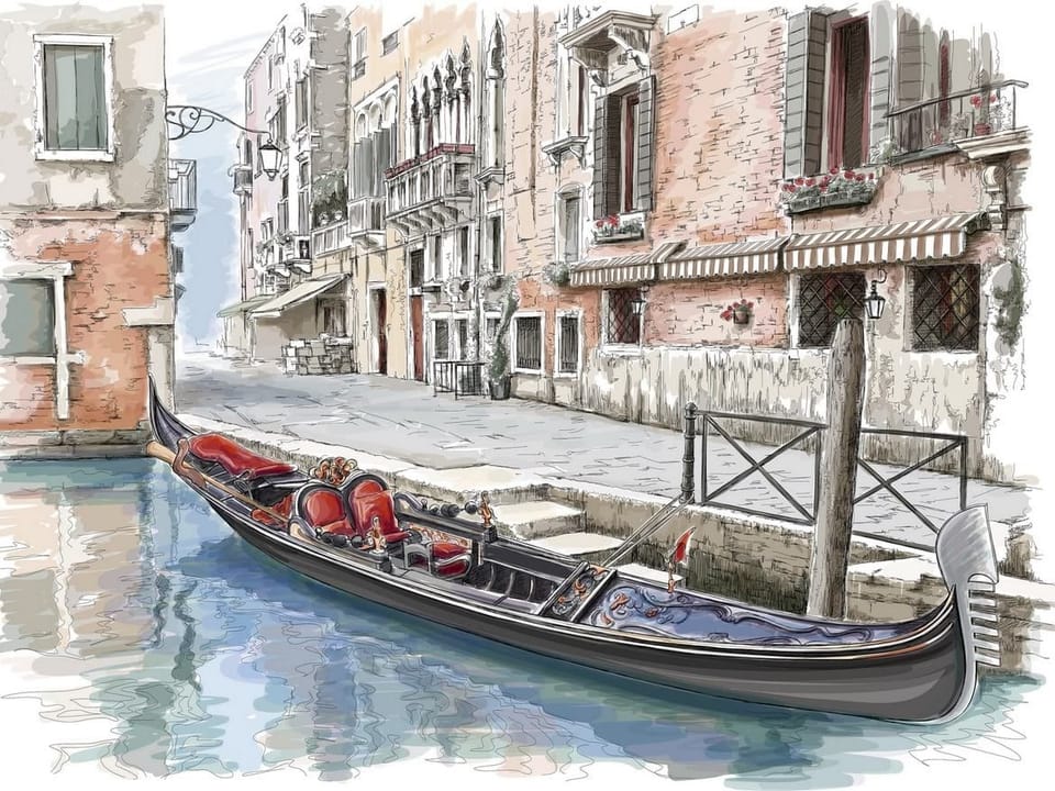 Fototapeta Gondola na kanale w Wenecji na wymiar