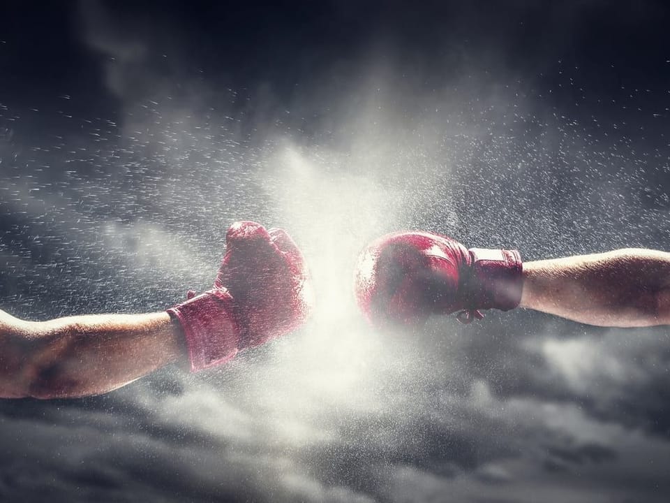 Fototapeta Zderzenie Rękawic Bokserskich