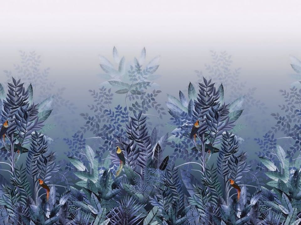 Fototapeta Gęsta roślinność z liśćmi