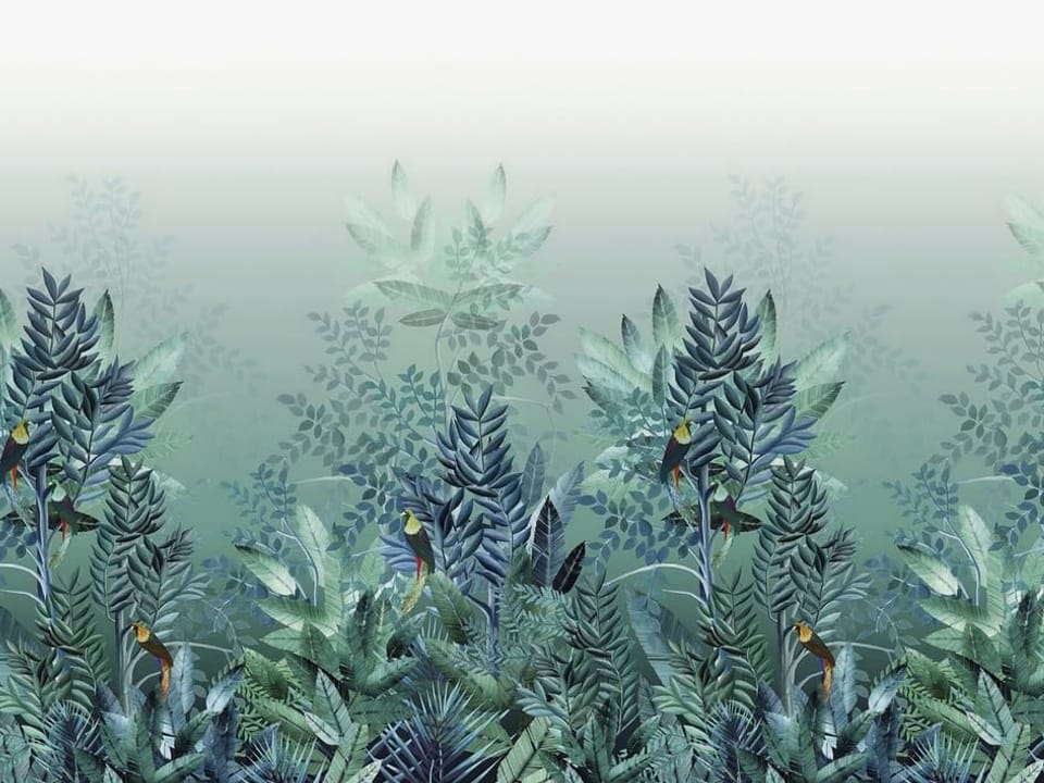 Fototapeta Gęsta roślinność i liście