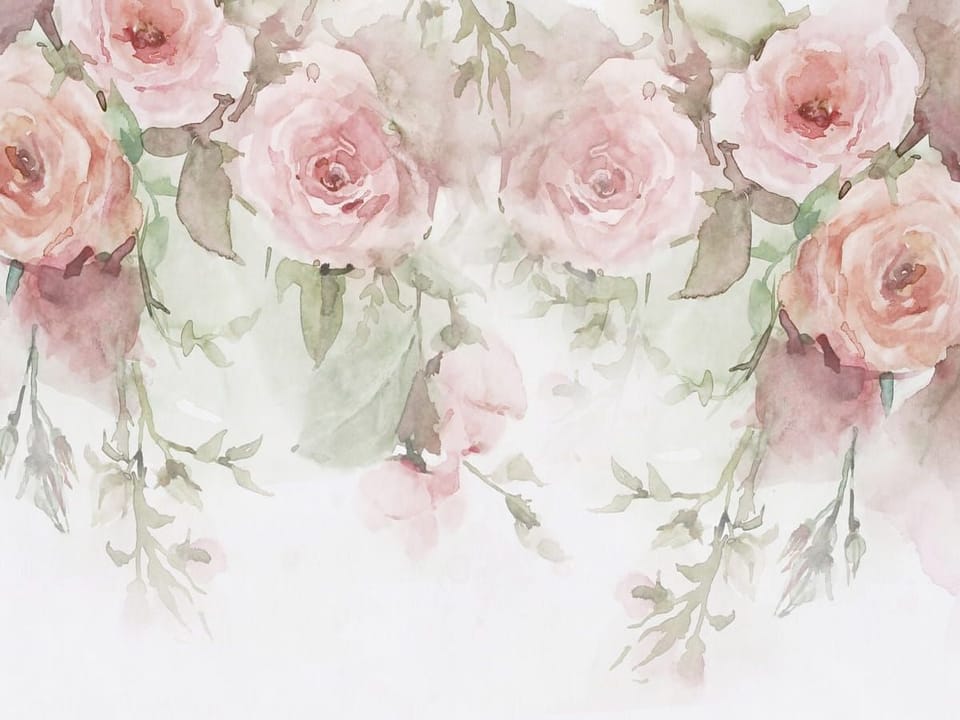 Fototapeta Róże w akwarelowym stylu