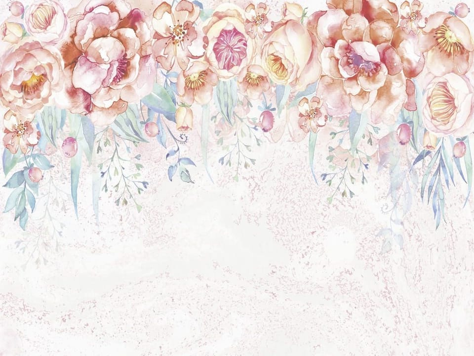 Fototapeta Pastelowe piwonie na jasnym tle