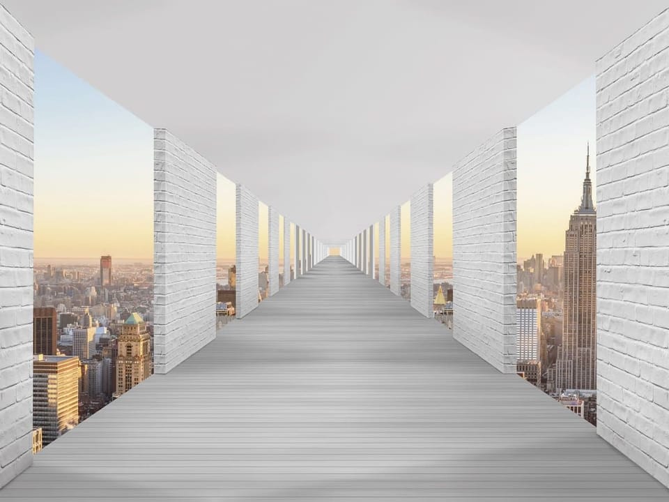 Fototapeta Perspektywiczny korytarz 3D