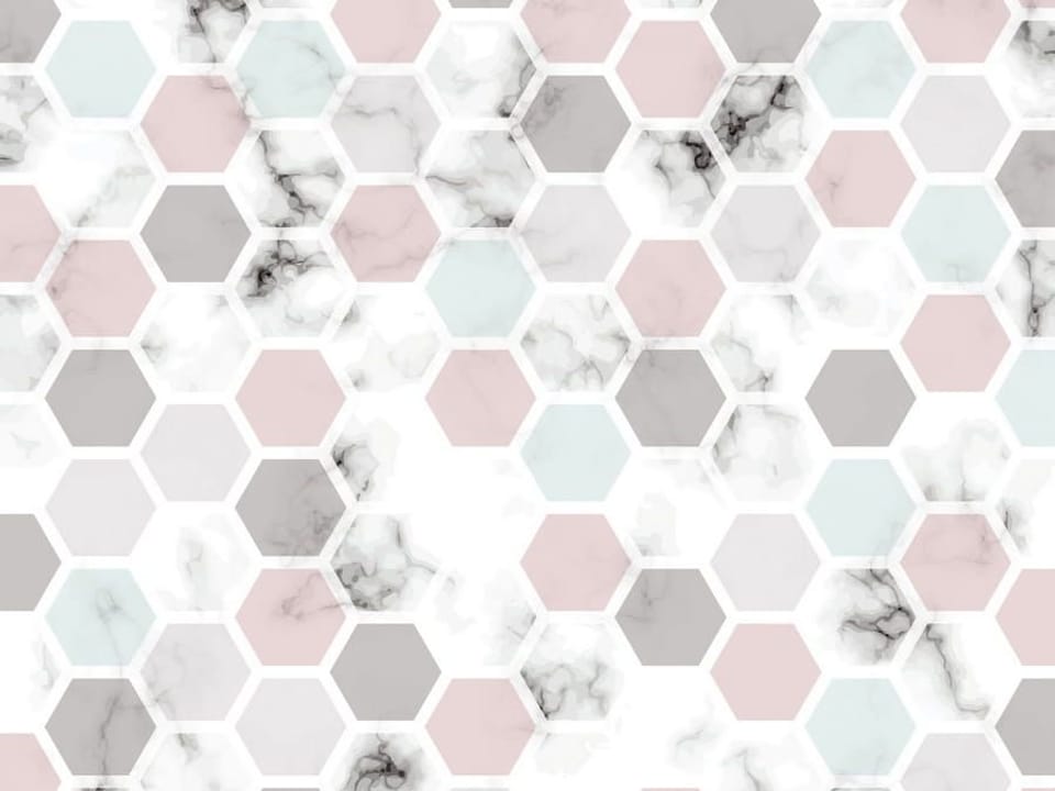 Fototapeta Heksagonalny marmur w pastelach