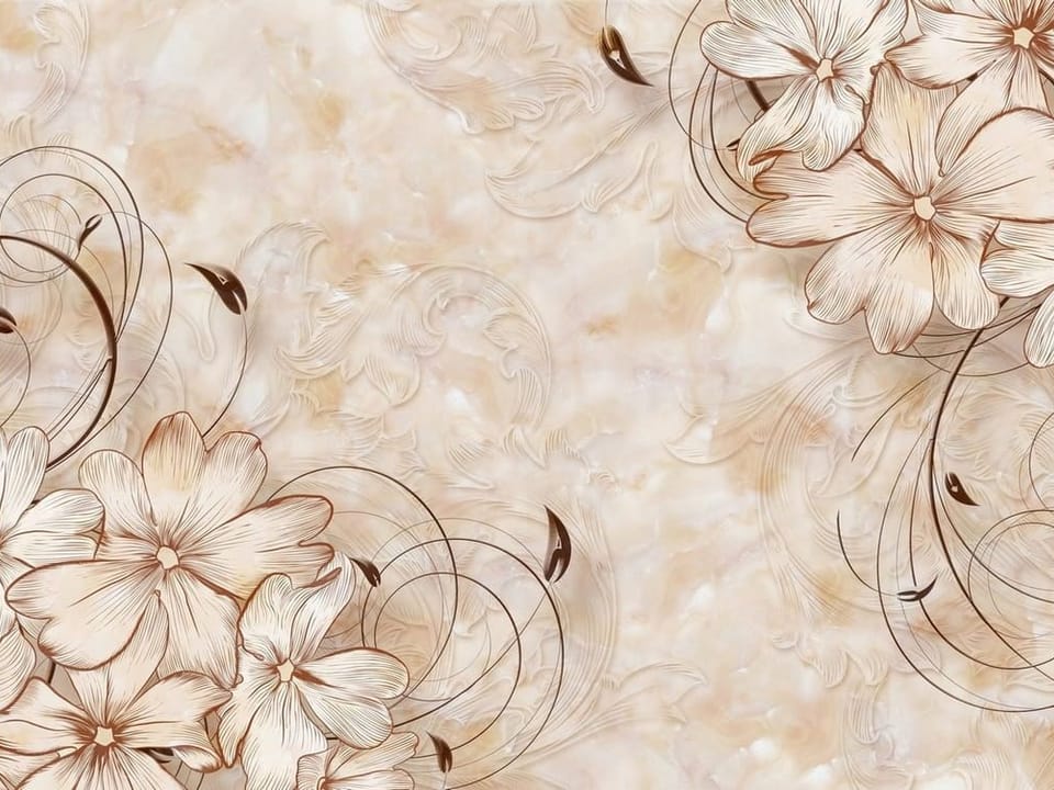 Fototapeta Kwiatowe Murale z Ozdobnymi Wzorami