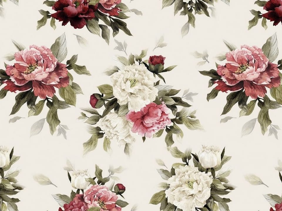 Fototapeta Piwonie w stylu vintage