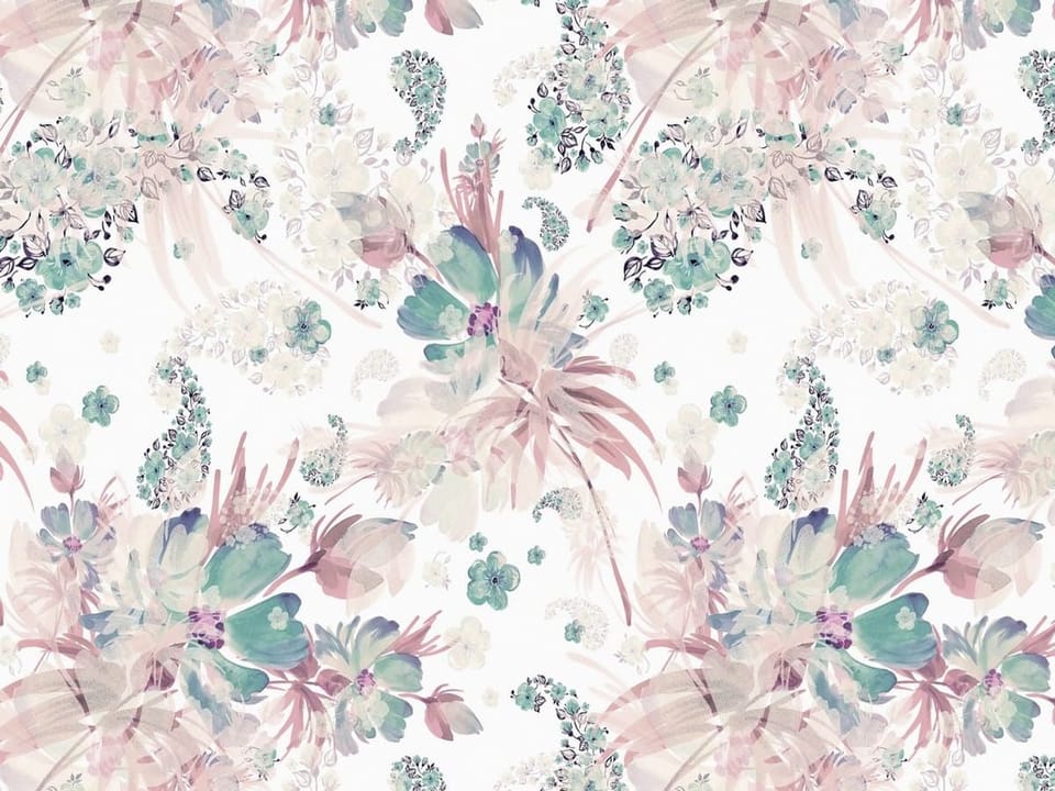 Fototapeta Kwiaty w Różu i Niebieskim